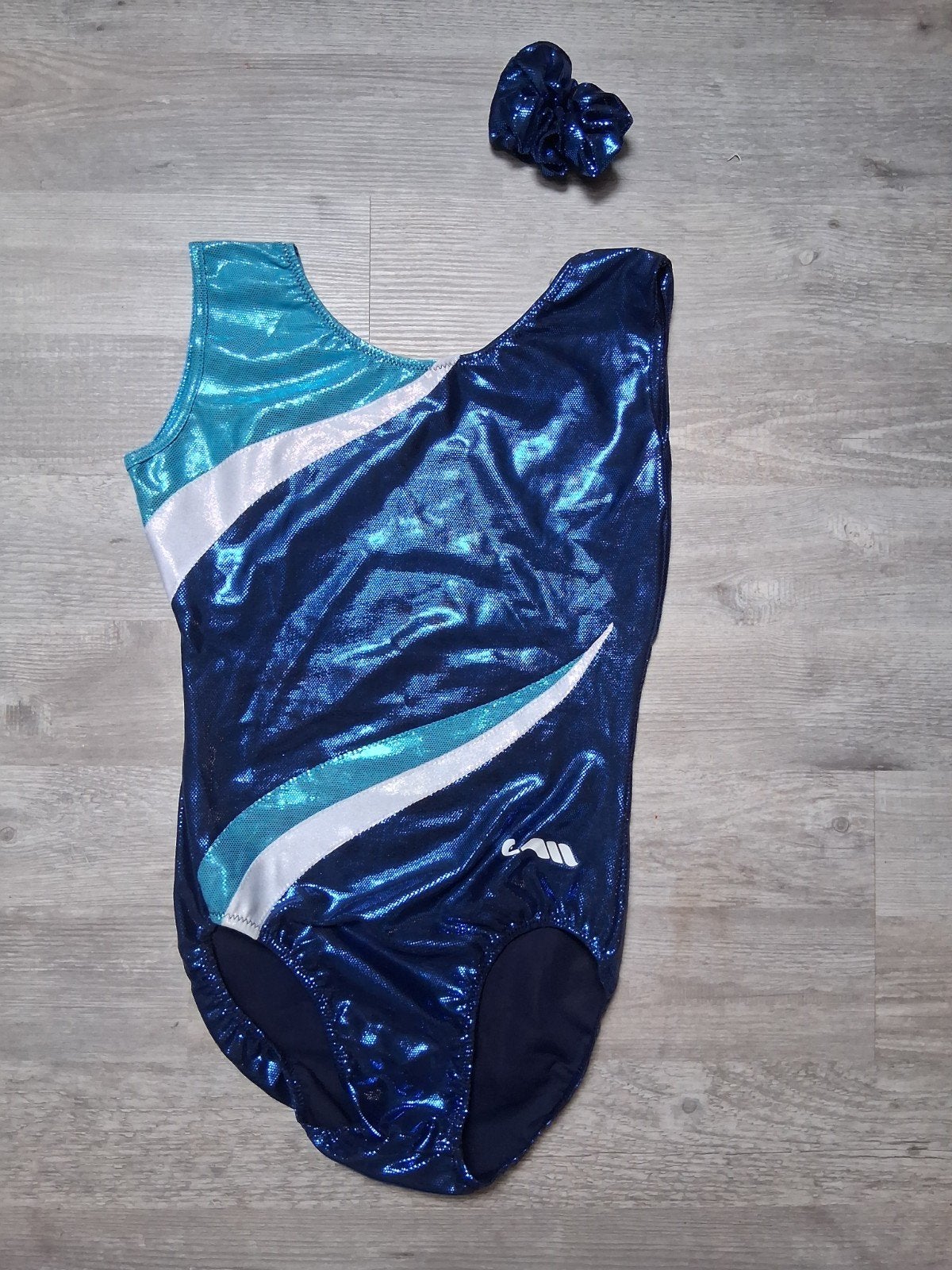 Turnpakje met scrunchie, Maat 38/40 (M), Blauw, Overige typen, Ophalen of Verzenden