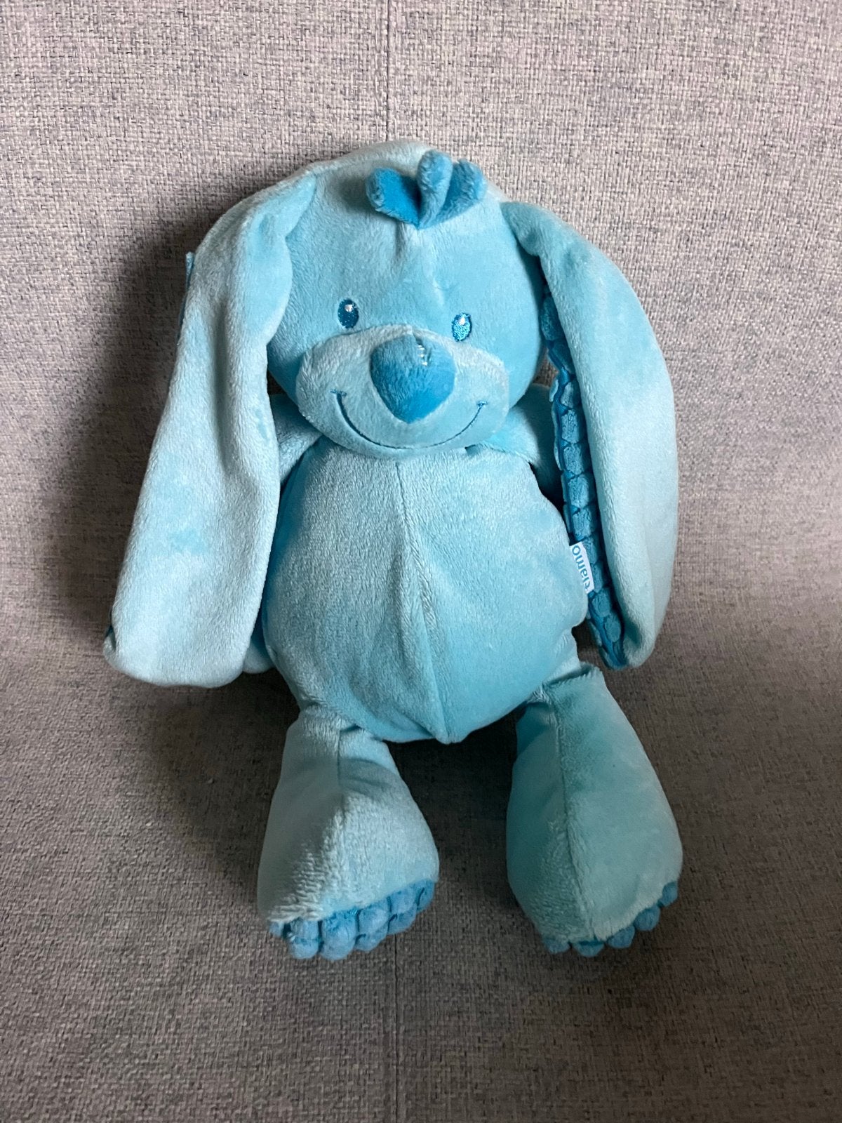 Leuke blauwe knuffel konijn van Tiamo, Kinderen en Baby's, Speelgoed | Knuffels en Pluche, Blauw, Konijn, Ophalen of Verzenden