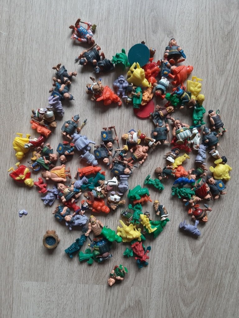 100+ vintage Asterix en Obelix figuurtjes., Verzamelen, Verzenden, Gebruikt