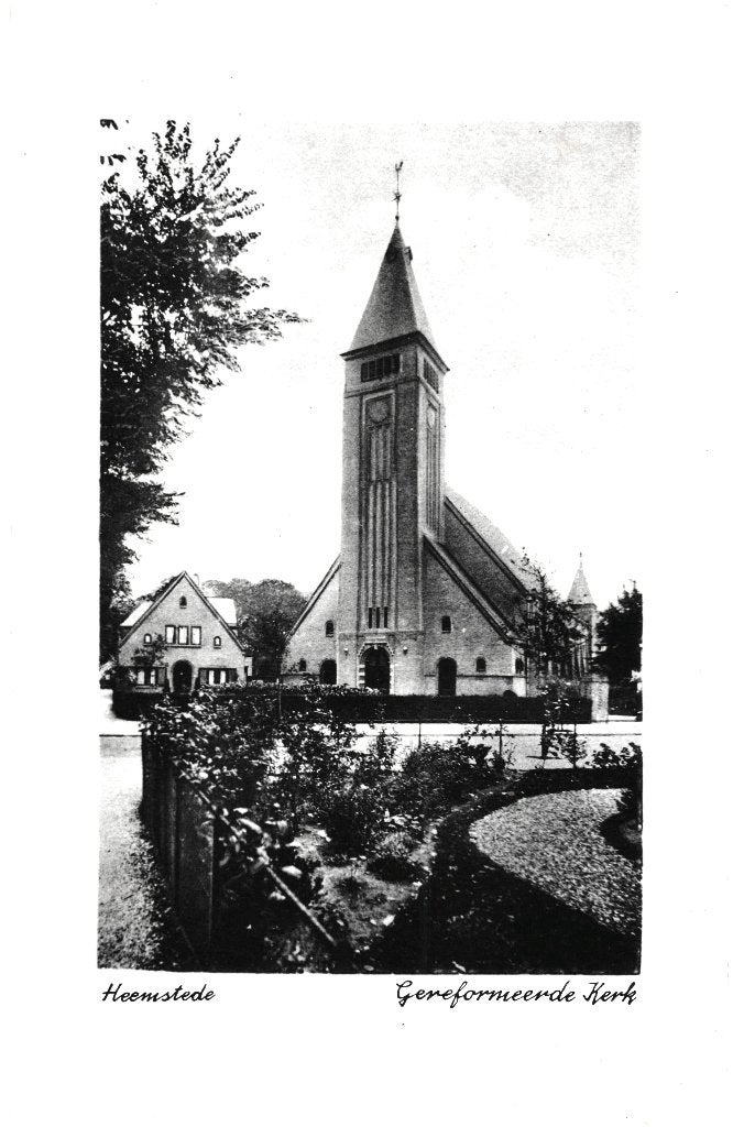 936037 Heemstede Geref Kerk 1945 Postzegel afgeweekt, Ophalen of Verzenden, 1940 tot 1960, Gelopen, Noord-Holland