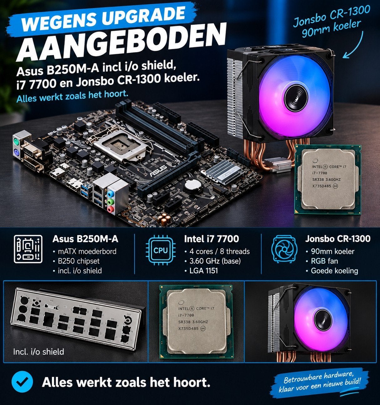Upgrade setje, Computers en Software, LGA 1151, DDR4, Ophalen of Verzenden, Zo goed als nieuw