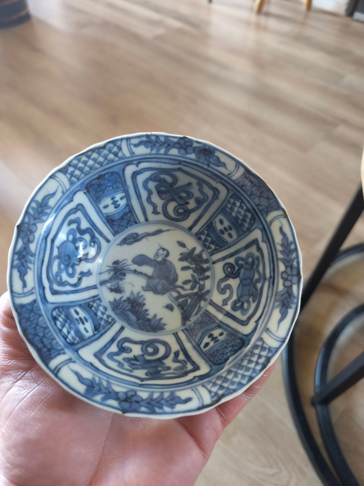 Chinese Porseleinen Kom - Blauw-Wit Decor, Ophalen of Verzenden