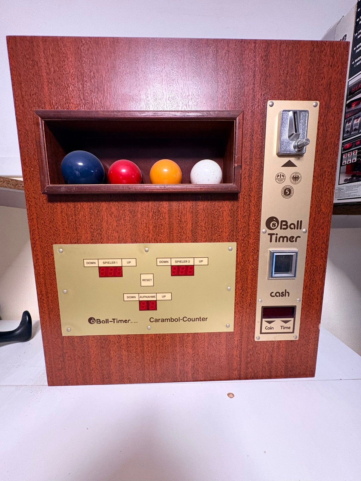 Vintage 8 Ball Timer Carambol-Counter voor Biljart, Ophalen, Gebruikt