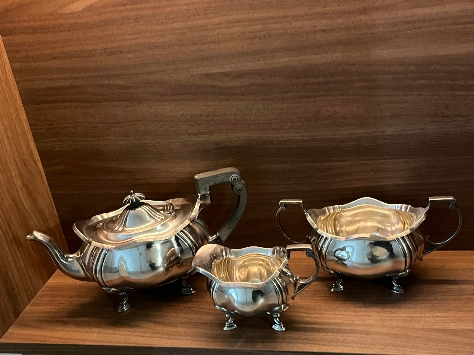 Mappin & Webb - 3-delige set- zwaar verzilverd koffiestel, Ophalen of Verzenden