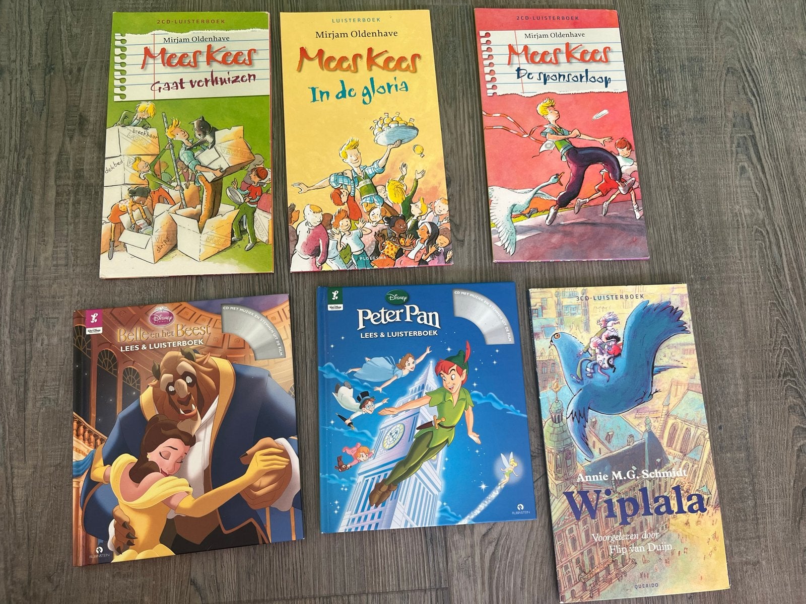 6 Luisterboeken: Mees Kees, Belle en het Beest, Peter Pan, W, Boeken, Luisterboeken, Ophalen of Verzenden, Cd, Kind
