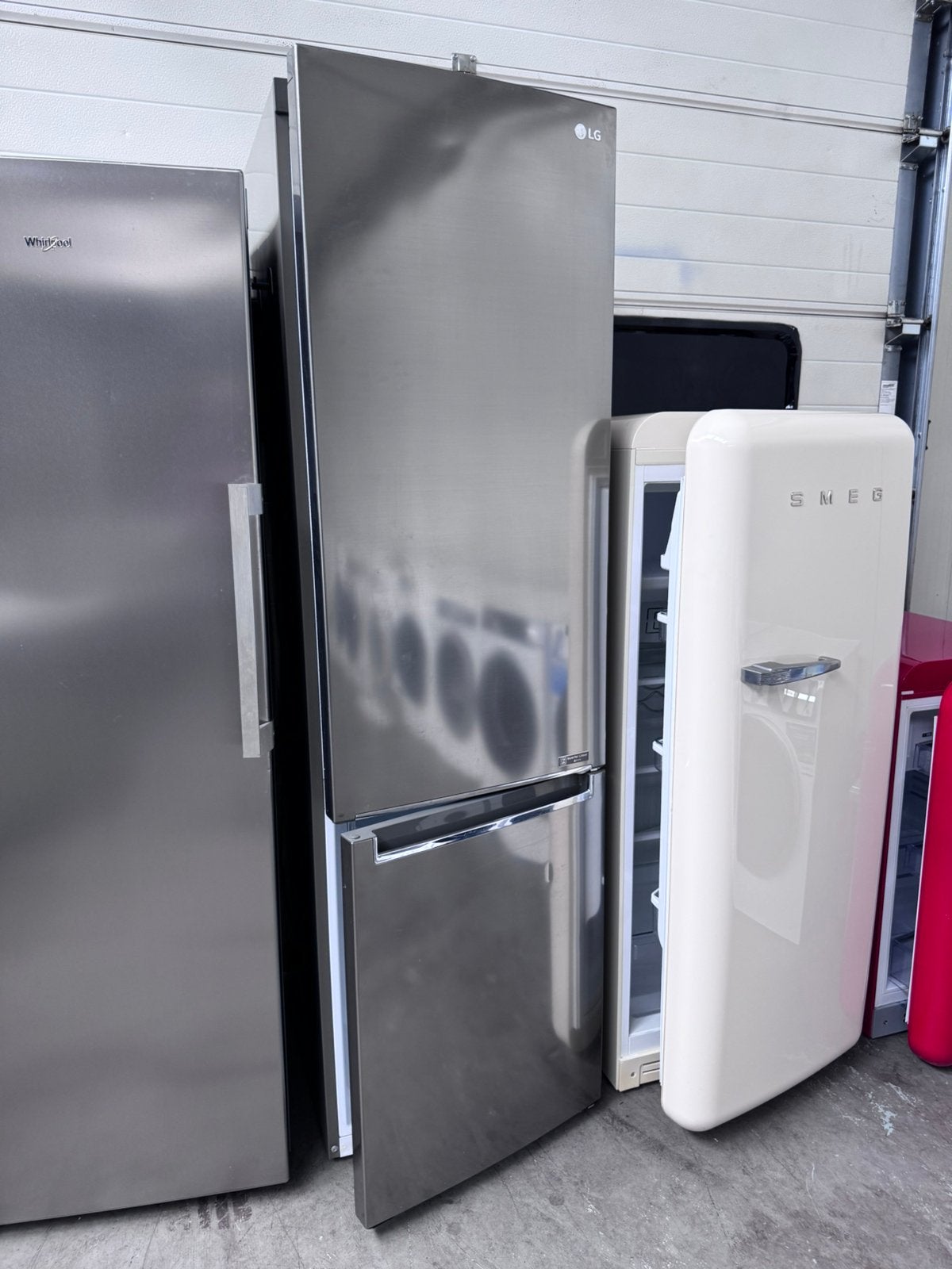 Nette Grijze LG Koel-vries combinatie! Met garantie!, Witgoed en Apparatuur, 200 liter of meer, Refurbished, Energieklasse A of zuiniger