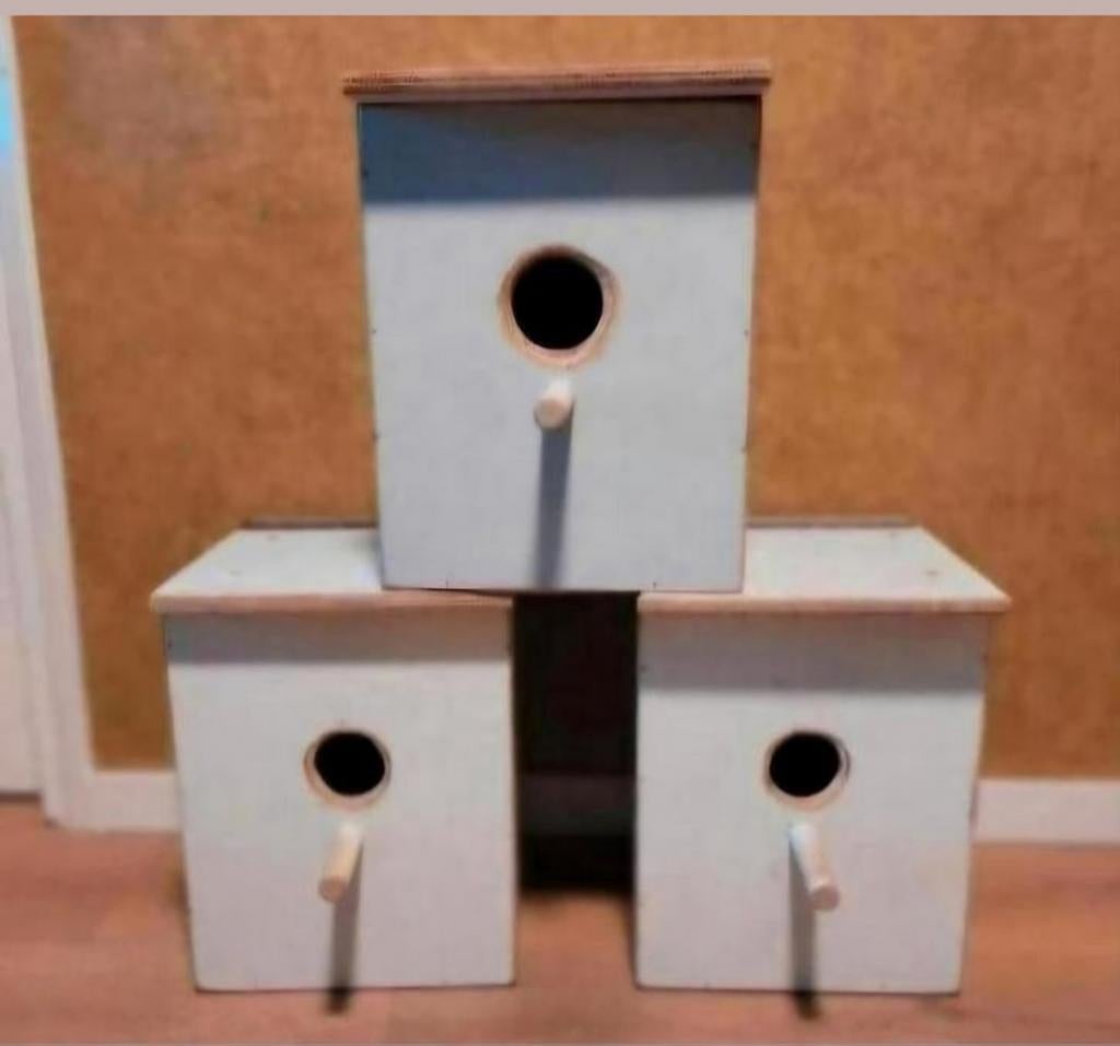 3 Nestkasten / Broedblokken voor grote parkieten kromsnavels, Ophalen of Verzenden, Kooi-accessoires