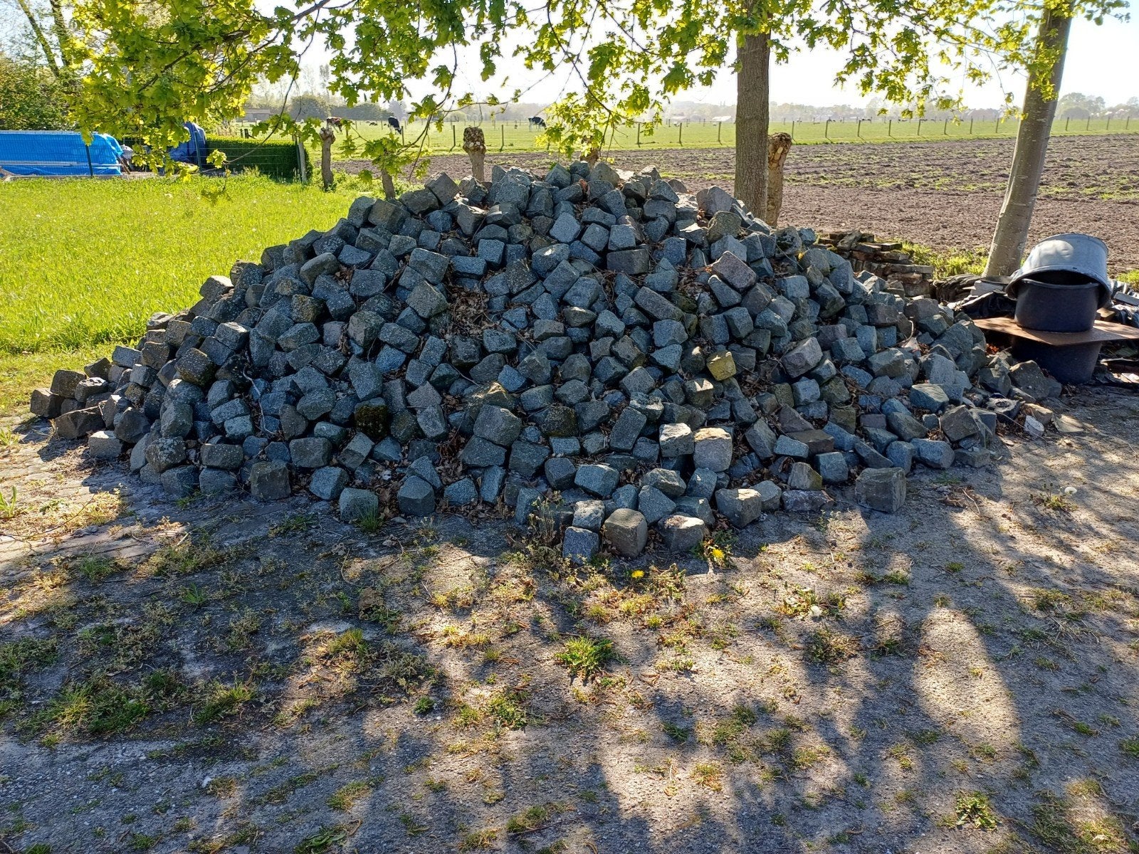 Partij kinderkoppen, Ophalen, Graniet