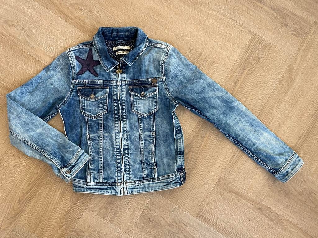 Scotch & Soda mooi spijkerjasje maat 140, Verzenden, Zo goed als nieuw, Meisje, Jas