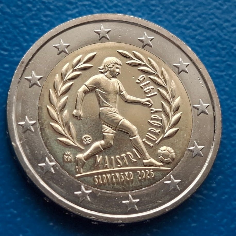 Slowakije 2 Euro EK Voetbal Winnaar 1976 - 2026 UNC, Verzenden, Slowakije, 2 euro, Losse munt