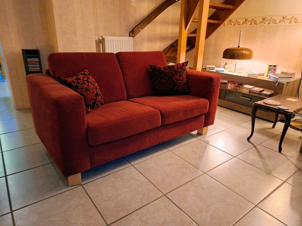 Ruime tweezits bank - 155x85x63cm, Ophalen, Gebruikt, 150 tot 200 cm, Tweepersoons