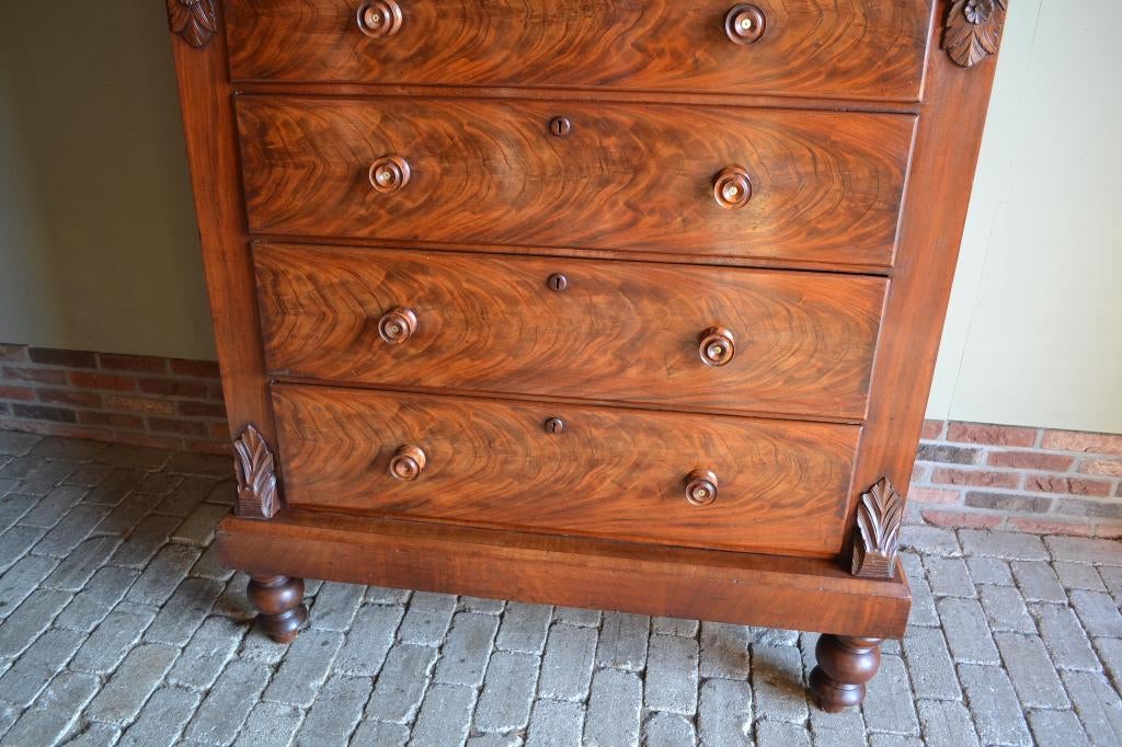 Prachtige antieke mahonie houten chiffoniere, ladekast., Verzenden
