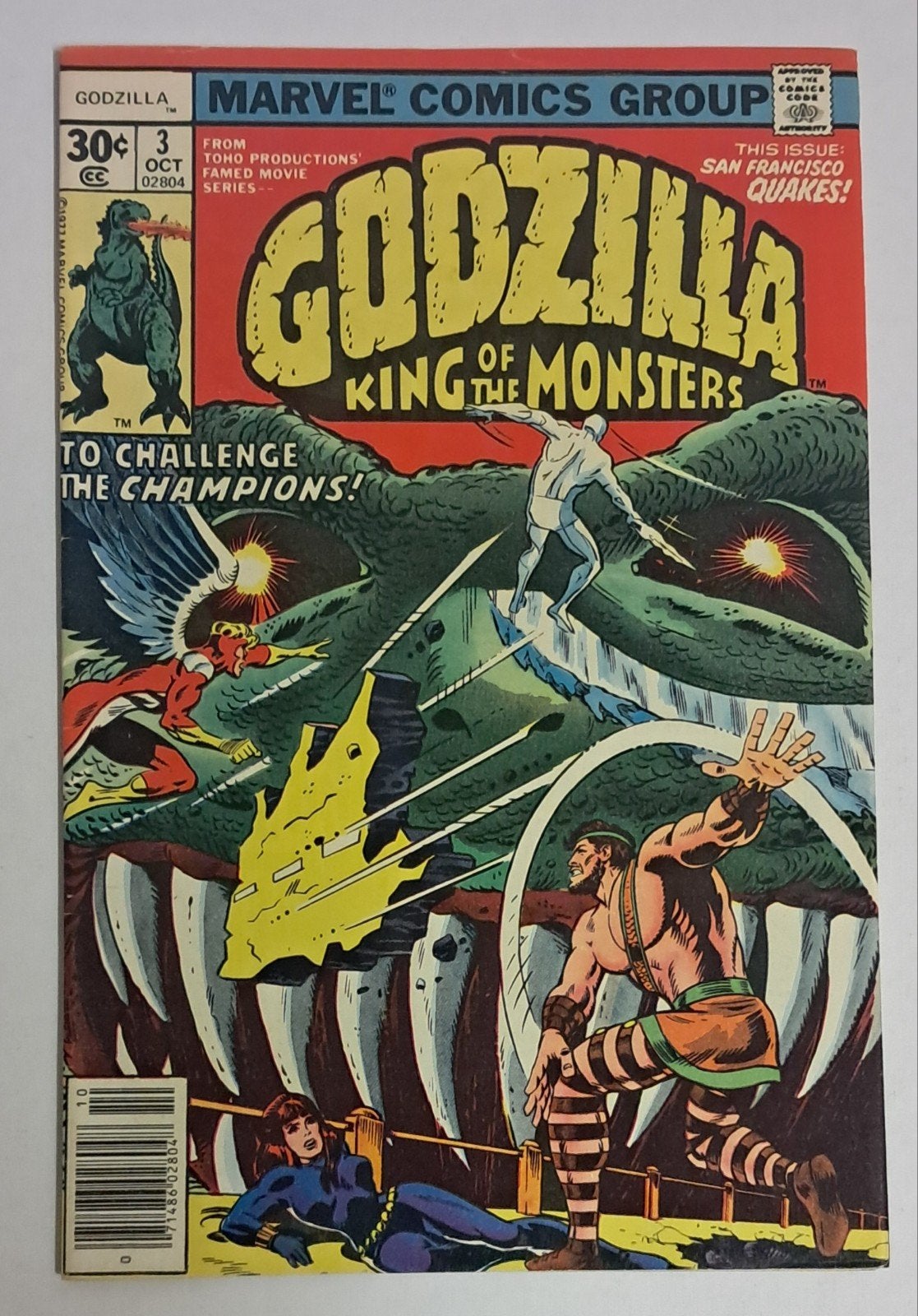Godzilla #3 ( Marvel 1977 ). VF-., Eén comic, Amerika, Ophalen of Verzenden, Zo goed als nieuw