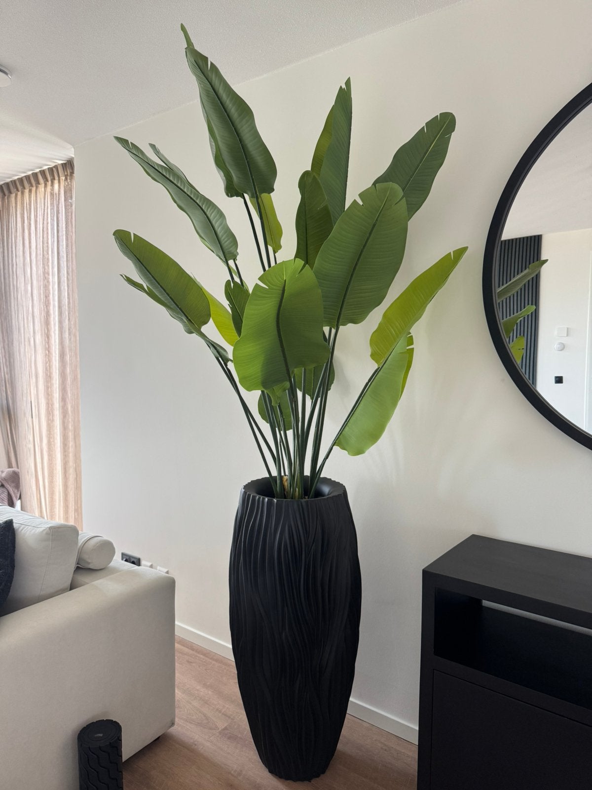 Vloervaas + kunstplant, Ophalen, Halfschaduw, Minder dan 100 cm
