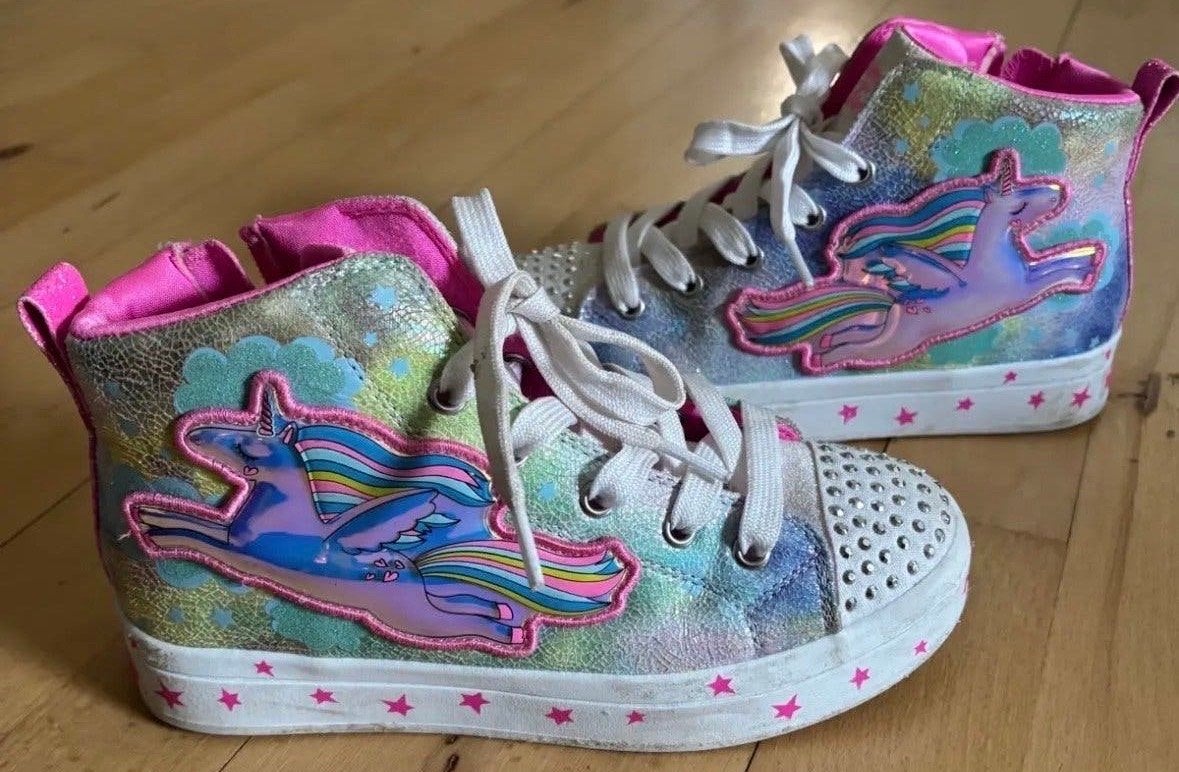 Skechers Unicorn Lichtgevende Sneakers Maat 27 Meisjes, Ophalen of Verzenden, Gebruikt, Meisje, Schoenen