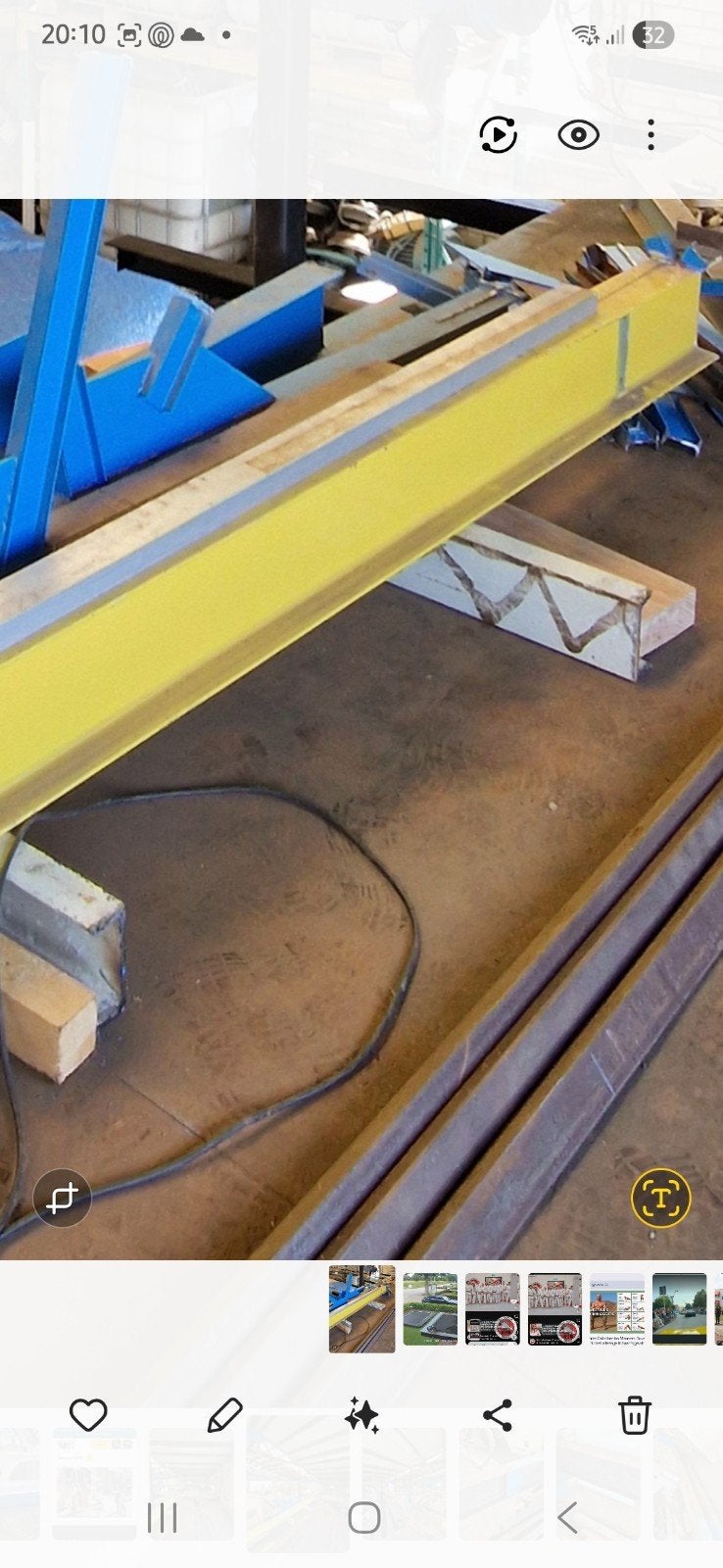 stalen balk, Ophalen, 250 mm of meer