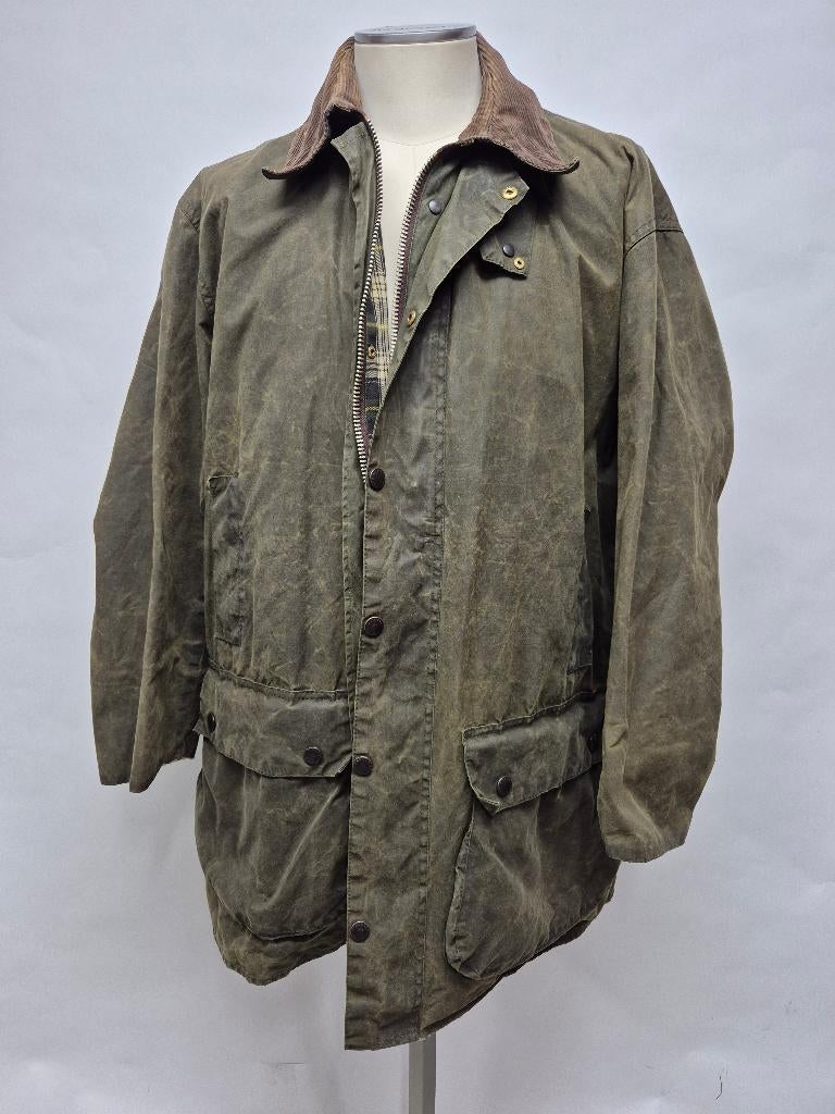 Barbour Border wax jas, maat C50-127cm XXXL, Kleding | Heren, Jassen | Winter, Gedragen, Overige maten, Groen, Ophalen of Verzenden