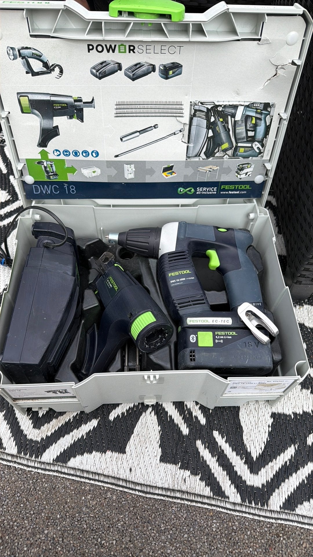 Festool DURADRIVE DWC 18-4500 18V Accu Bandschroefmachine, Doe-het-zelf en Verbouw, Gereedschap | Boormachines, Variabele snelheid