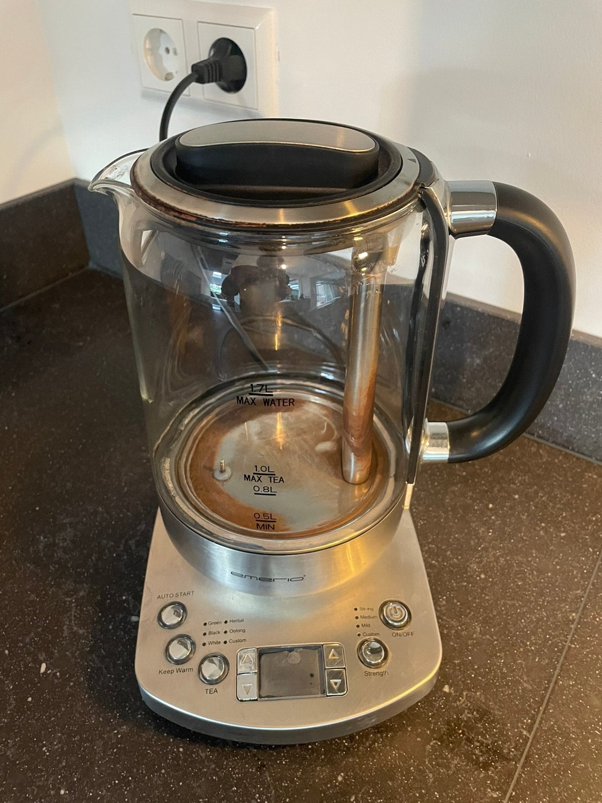 Emerio theezetter WK-122248, 1 tot 2 liter, Ophalen of Verzenden, Zo goed als nieuw, Rvs