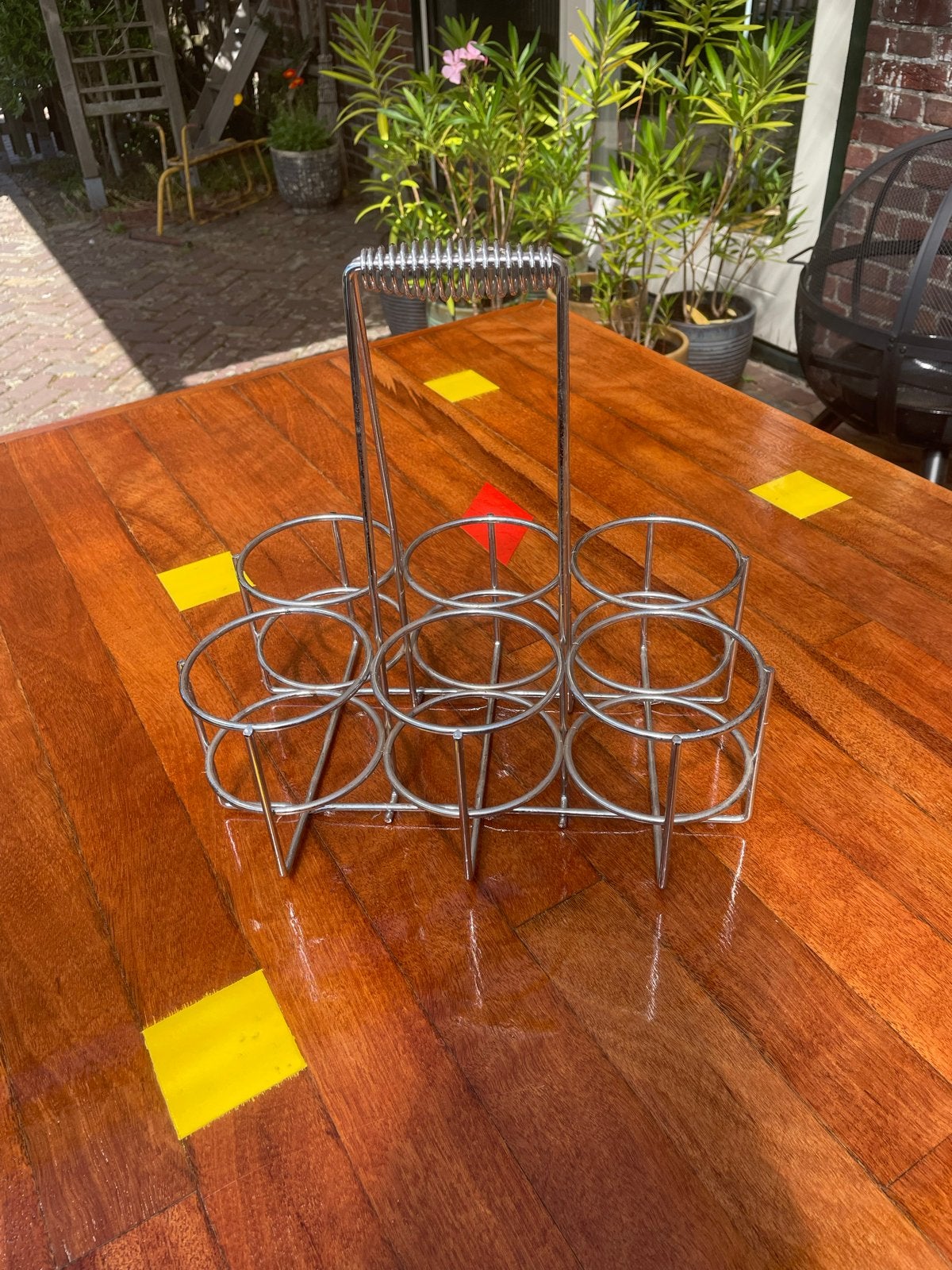 Flessenrek voor 6 flessen - verchroomd, Ophalen of Verzenden
