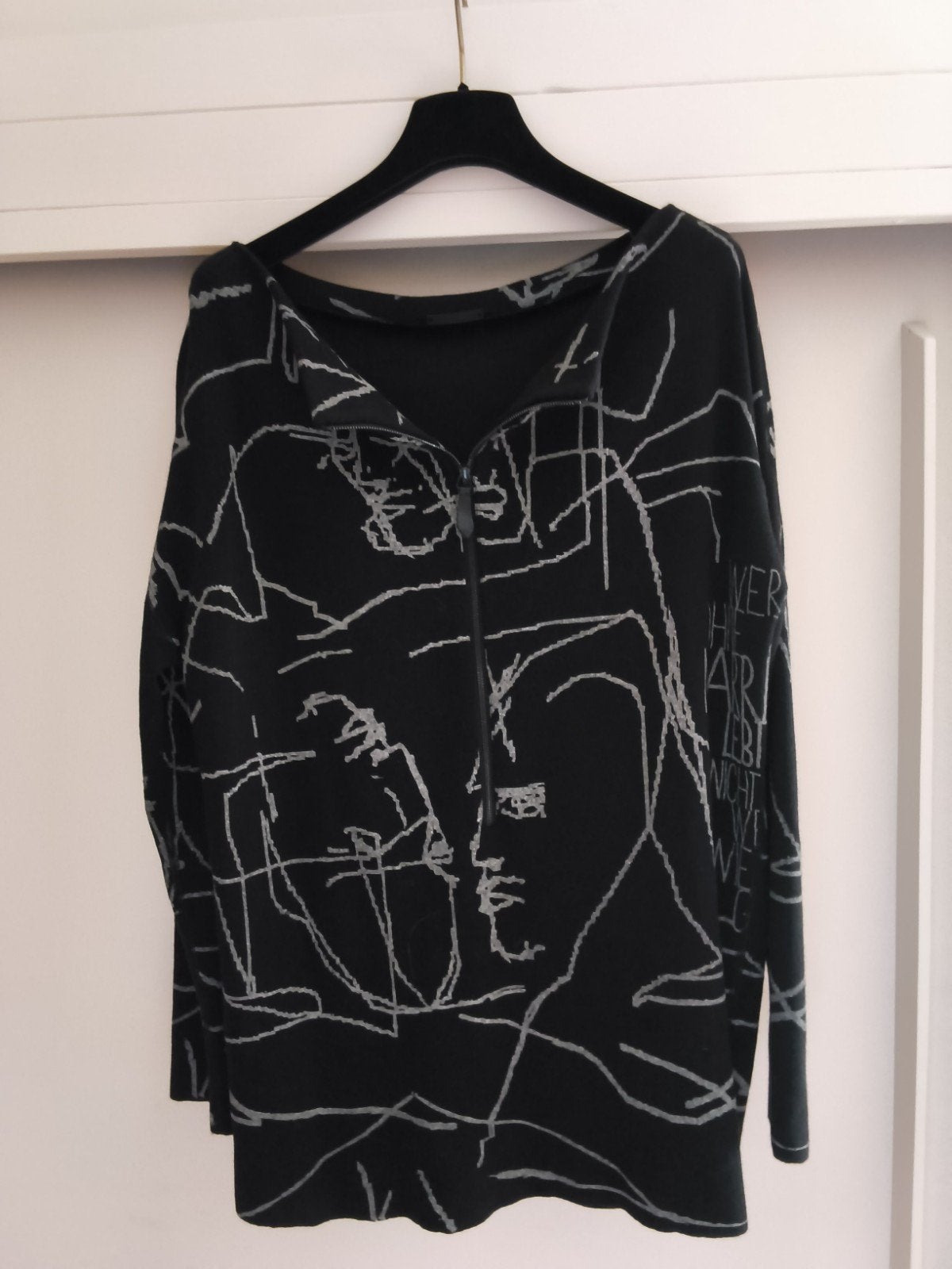 Annette Görtz trui met print, maat S, Kleding | Dames, Maat 38/40 (M), Zwart, Annette Görtz, Ophalen of Verzenden