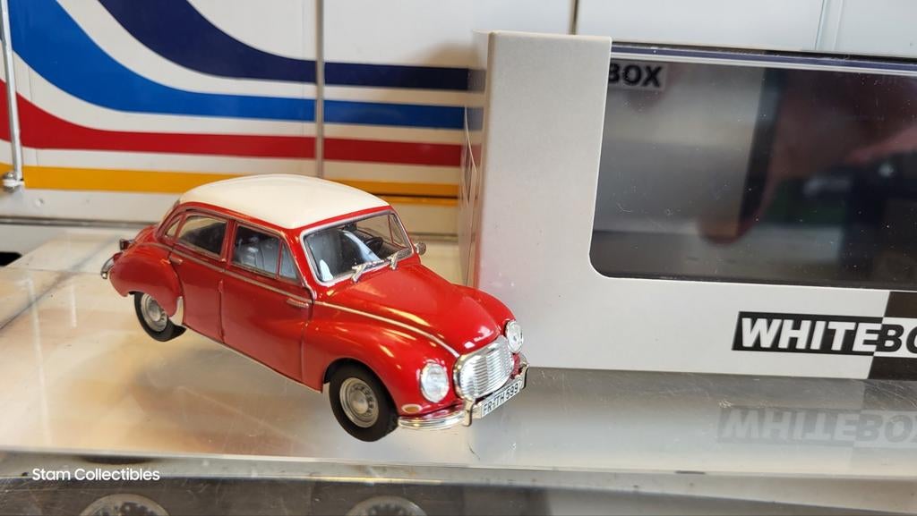 Whitebox DKW 3=6 F94 Red / White, Hobby en Vrije tijd, Modelauto's | 1:43, Zo goed als nieuw, Auto, Overige merken, Ophalen of Verzenden