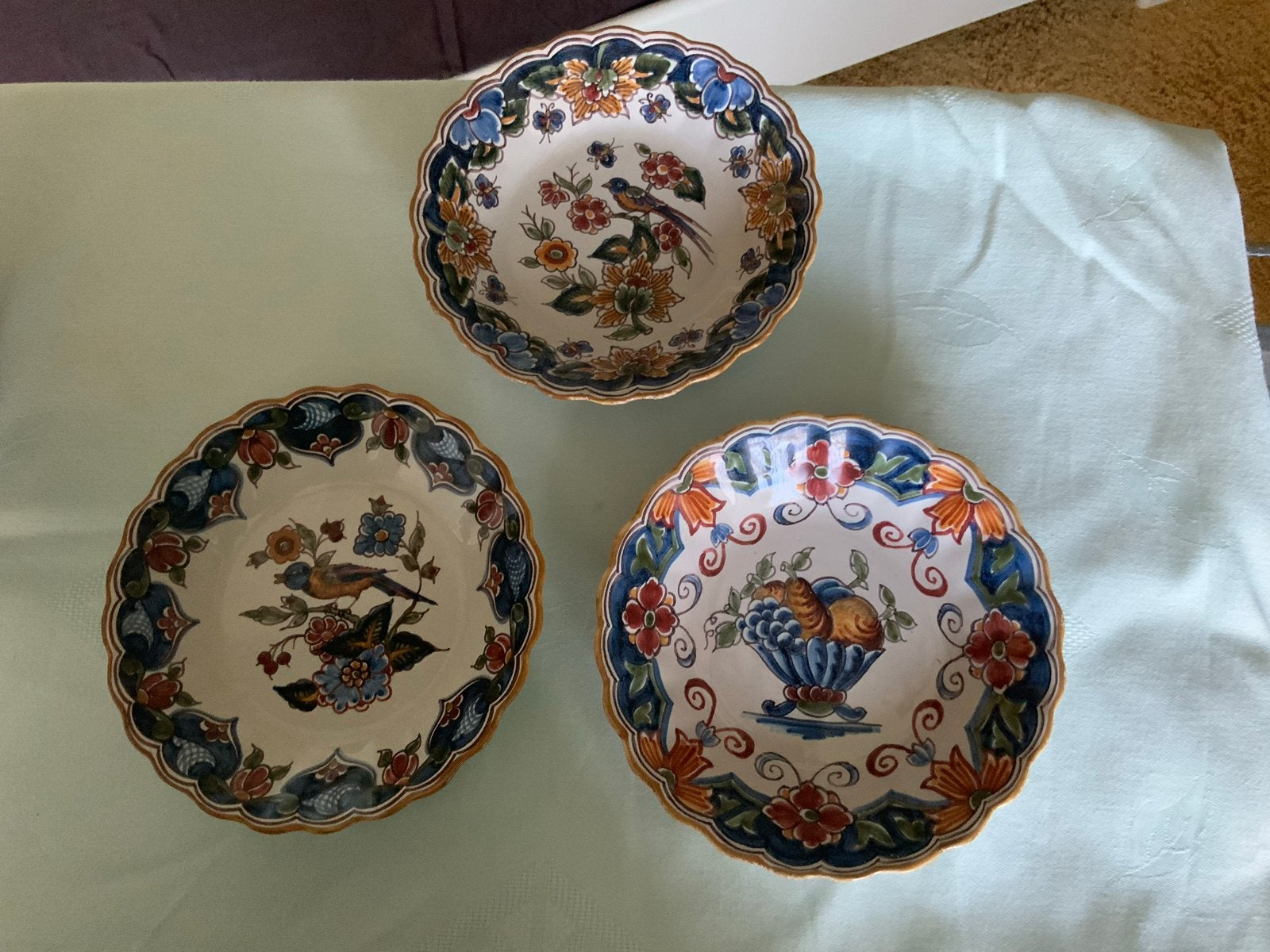Set van 6  Schalen en 3 Vazen in Makkumer stijl, Ophalen