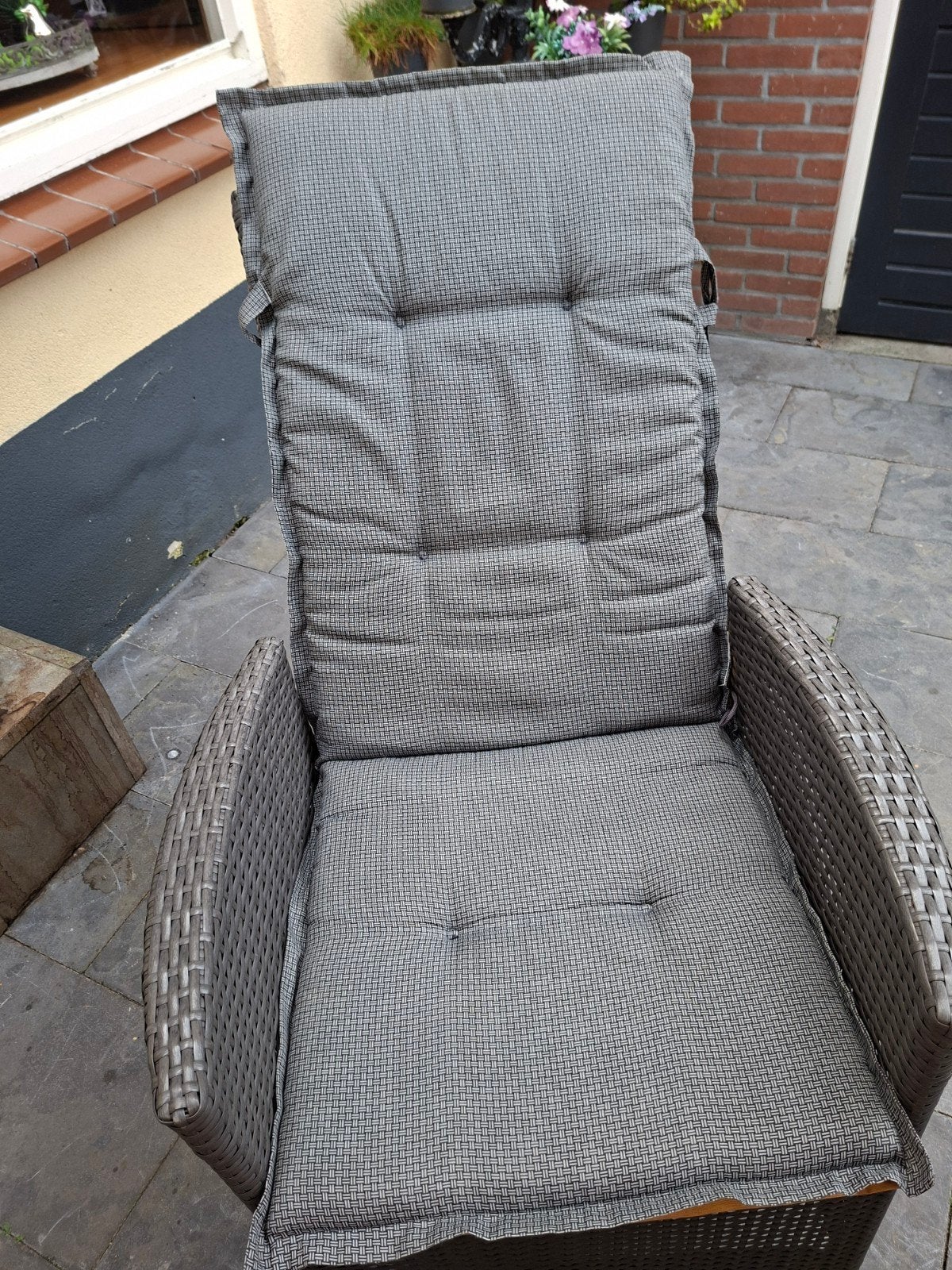 Tuinstoelkussens 6 stuks - Gebruikt, maar nog goed, Ophalen