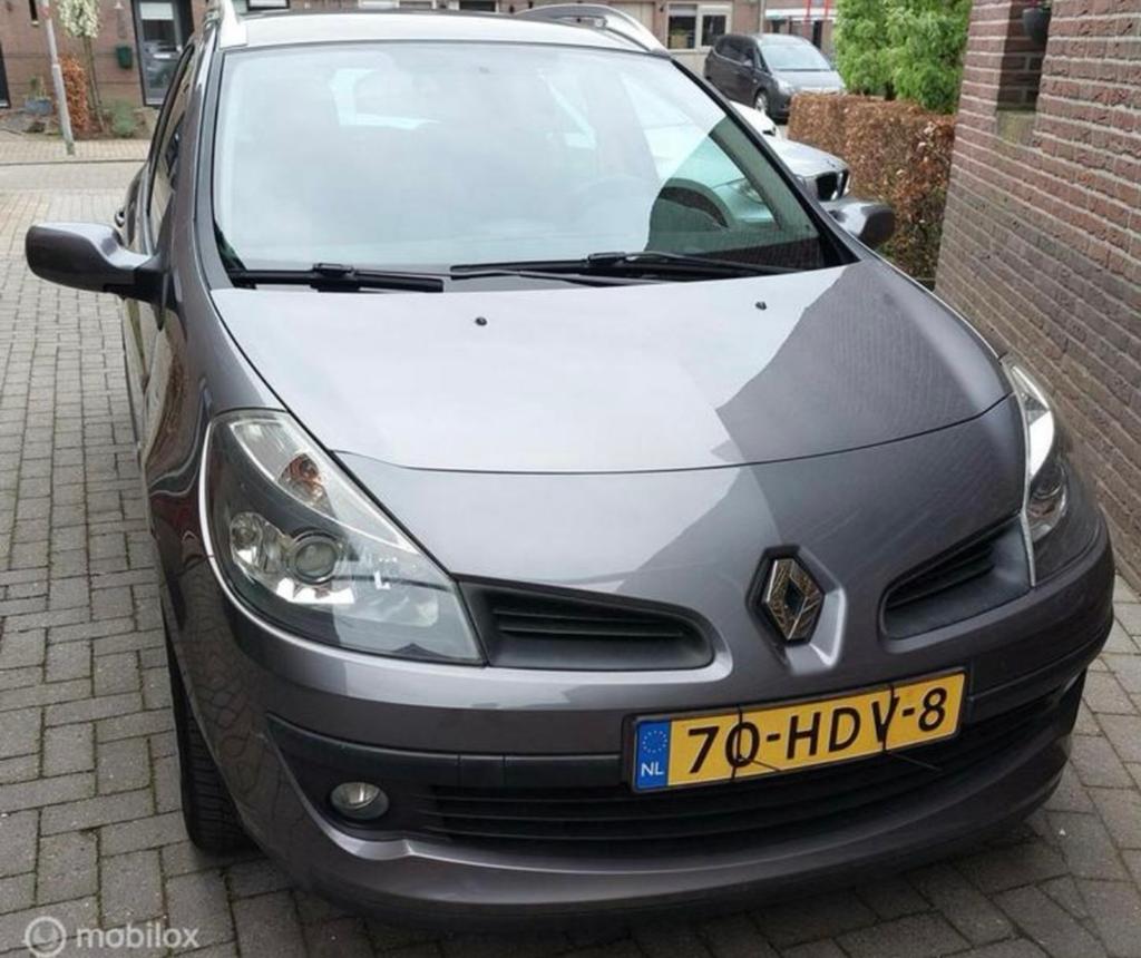Renault Clio 1.2 TCE 100 Estate 2008 Grijs, Voorwielaandrijving, 535 kg, 4 cilinders, 1095 kg