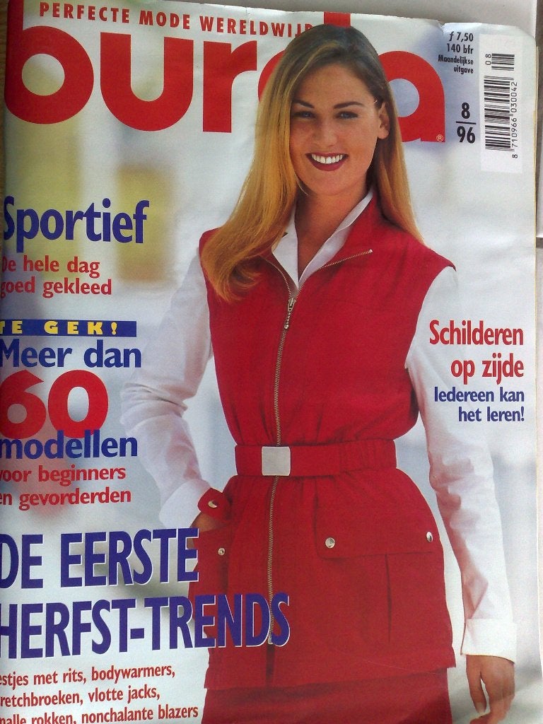 Burda augustus nr. 8 / 1996, Hobby en Vrije tijd, Verzenden, Zo goed als nieuw, Vrouw, Burda