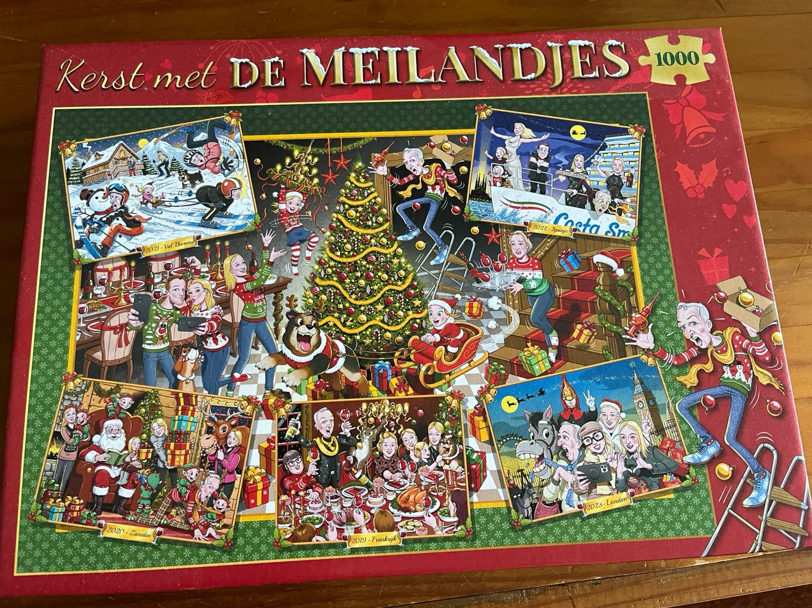 Puzzel kerst met De Meilandjes 1000 st, Ophalen, 500 t/m 1500 stukjes, Zo goed als nieuw