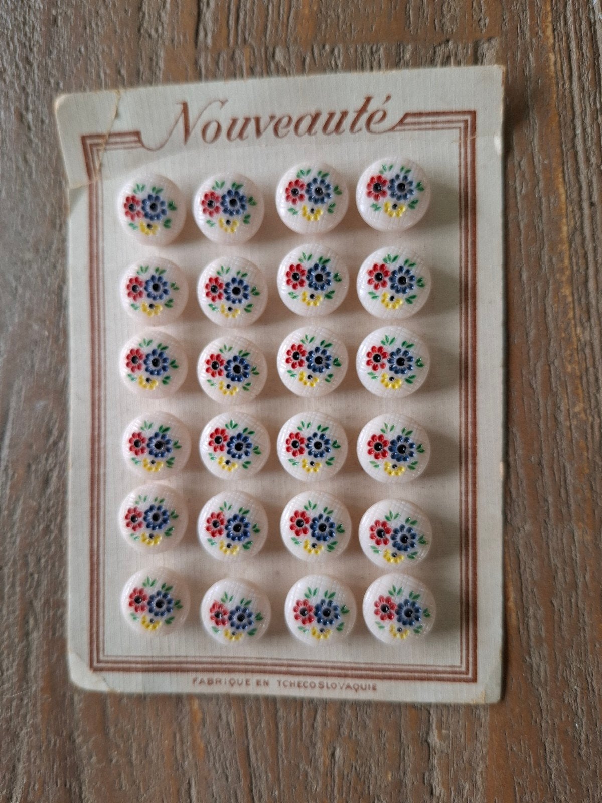 Vintage Nouveaute knopenkaart, Ophalen of Verzenden