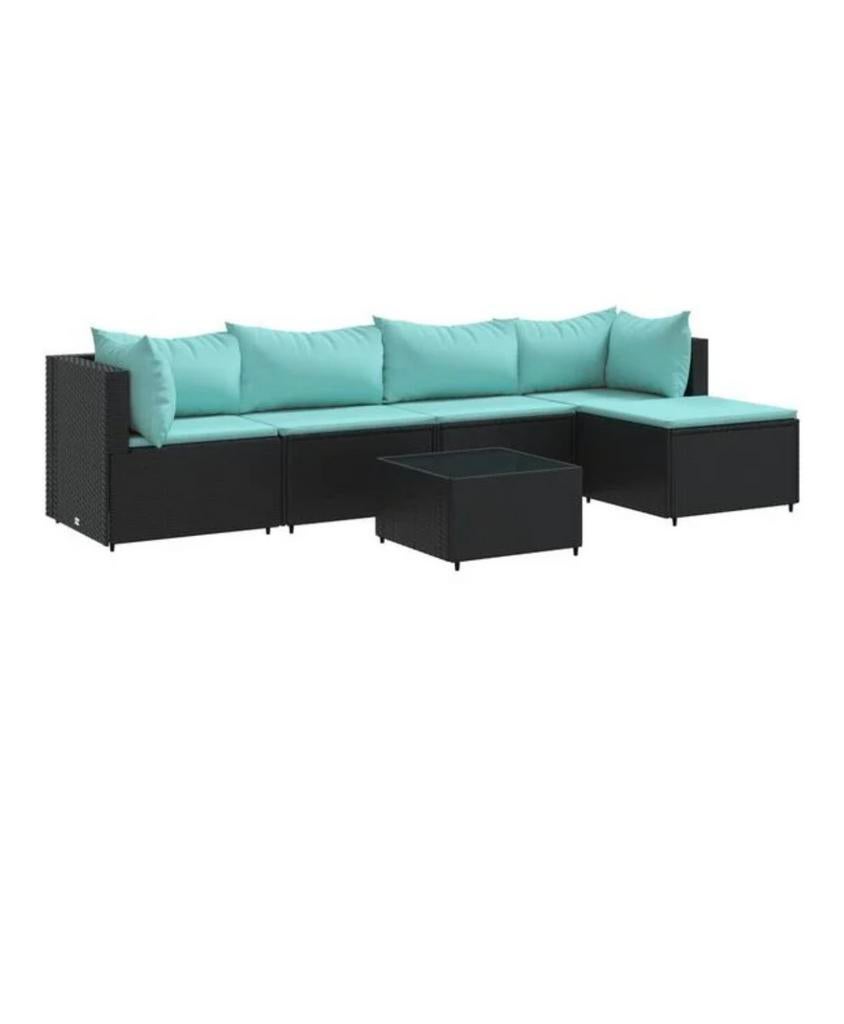 6-delig loungeset met kussens en opbergbox, Overige materialen, 6 zitplaatsen, Nieuw, Ophalen of Verzenden