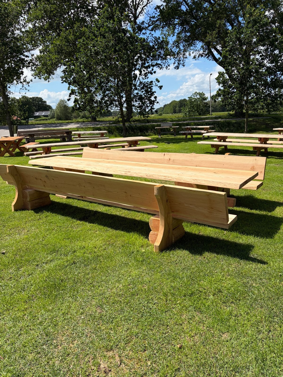 Unieke Oostenrijkse tuinset - 5m, 7cm dik, voor 16 personen, Eettafel, Meer dan 8 zitplaatsen, Nieuw, Ophalen of Verzenden