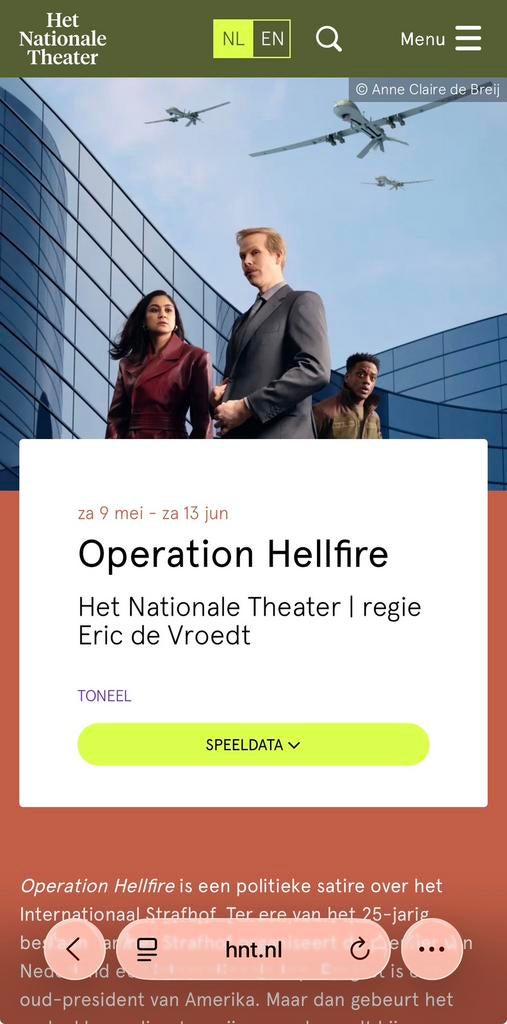 Operation Hellfire - het Nationaal Theater - vanavond 9 mei, Tickets en Kaartjes, Evenementen en Festivals, Twee personen