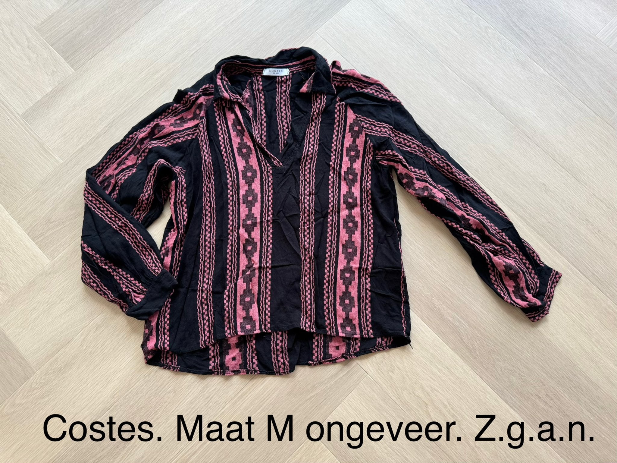 Costes blouse met print, maat M, z.g.a.n., Ophalen of Verzenden, Zo goed als nieuw, Maat 38/40 (M), Meerkleurig