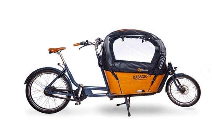 Babboe City bakfiets 2021 met regendak (excl. accu), Fietsen en Brommers, Ophalen of Verzenden, Gebruikt, 3 kinderen, Overige merken