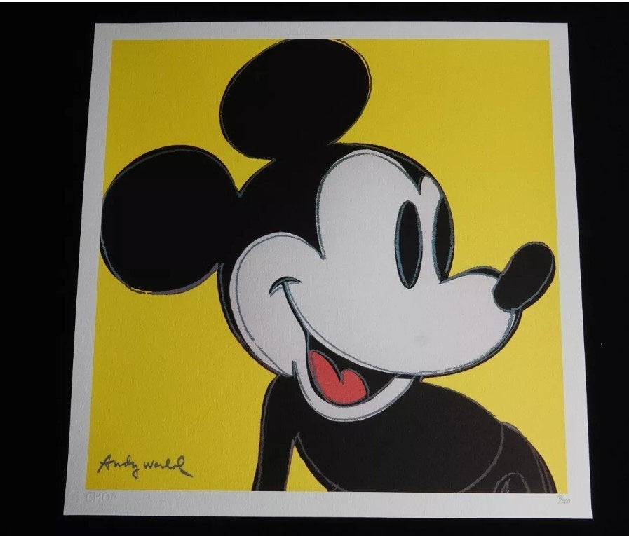 Andy Warhol (1928-1987) - Mickey Mouse, Gesigneerd in de plaat, Ophalen of Verzenden, Personages en Fantasiefiguren, Lithografie