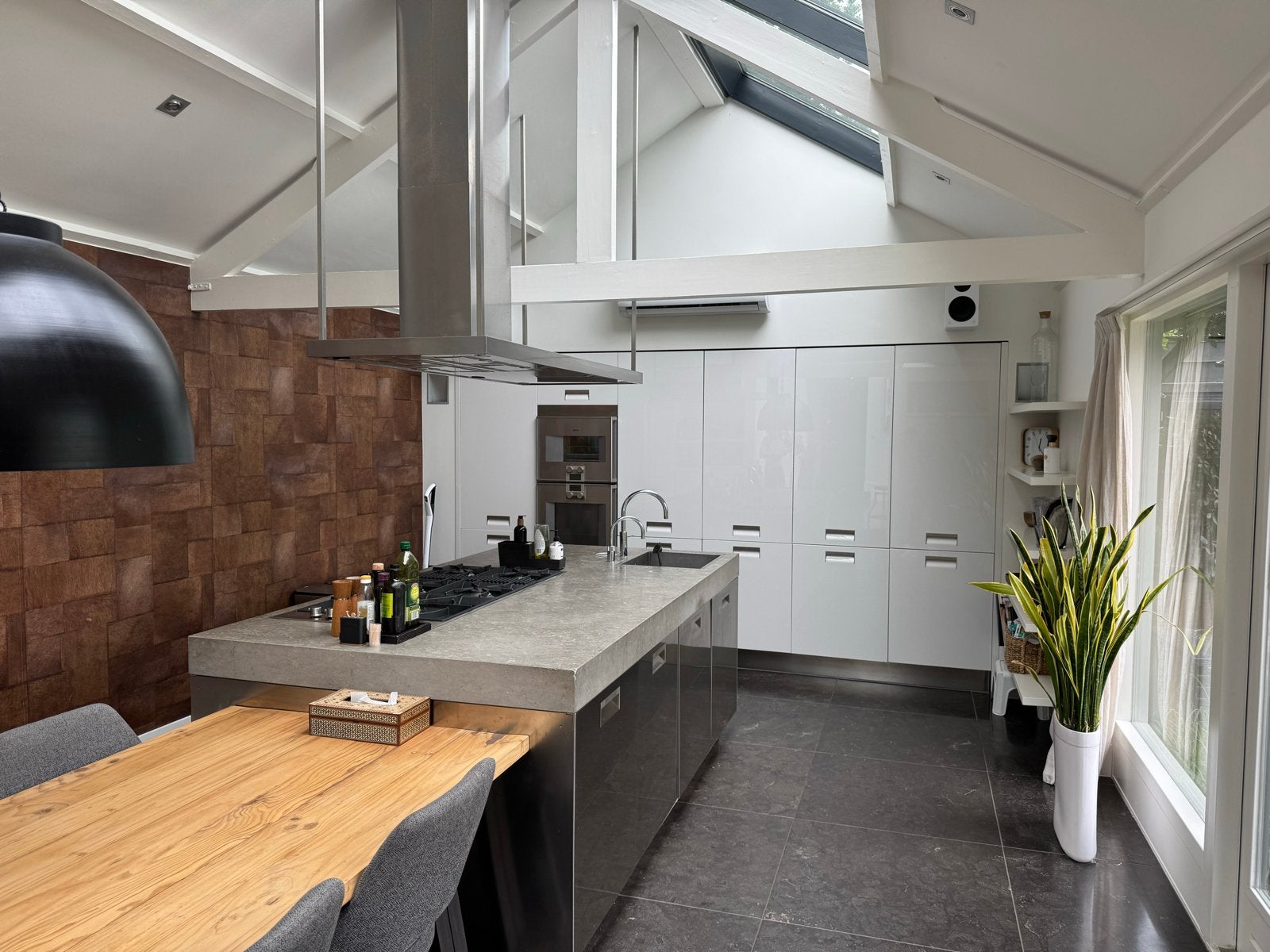 Arclinea keuken met kookeiland en Gaggenau inbouwapparatuur, Ophalen, Gebruikt, Overige materialen, Wit