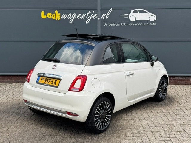 Fiat 500 1.2 Lounge *schuifdak *carplay *cruise *p-sensor, Auto's, Voorwielaandrijving, 4 cilinders, 4 stoelen, Leder en Stof