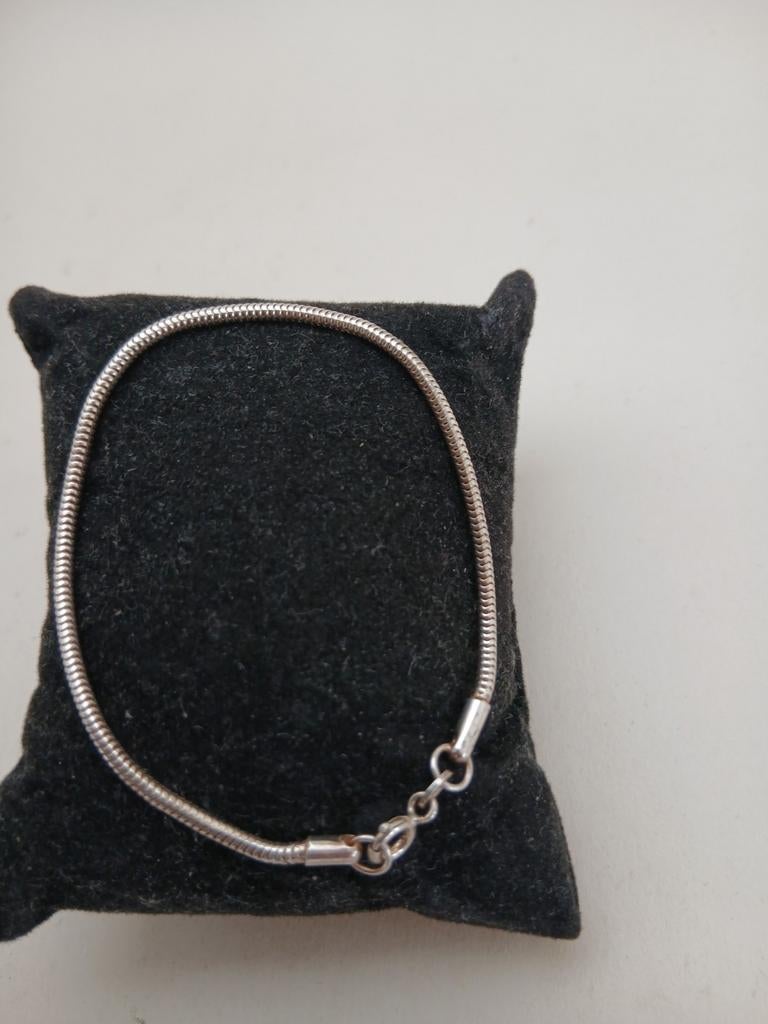Zilveren Omega Armband 925 Zilver - 17.5 cm, Ophalen of Verzenden