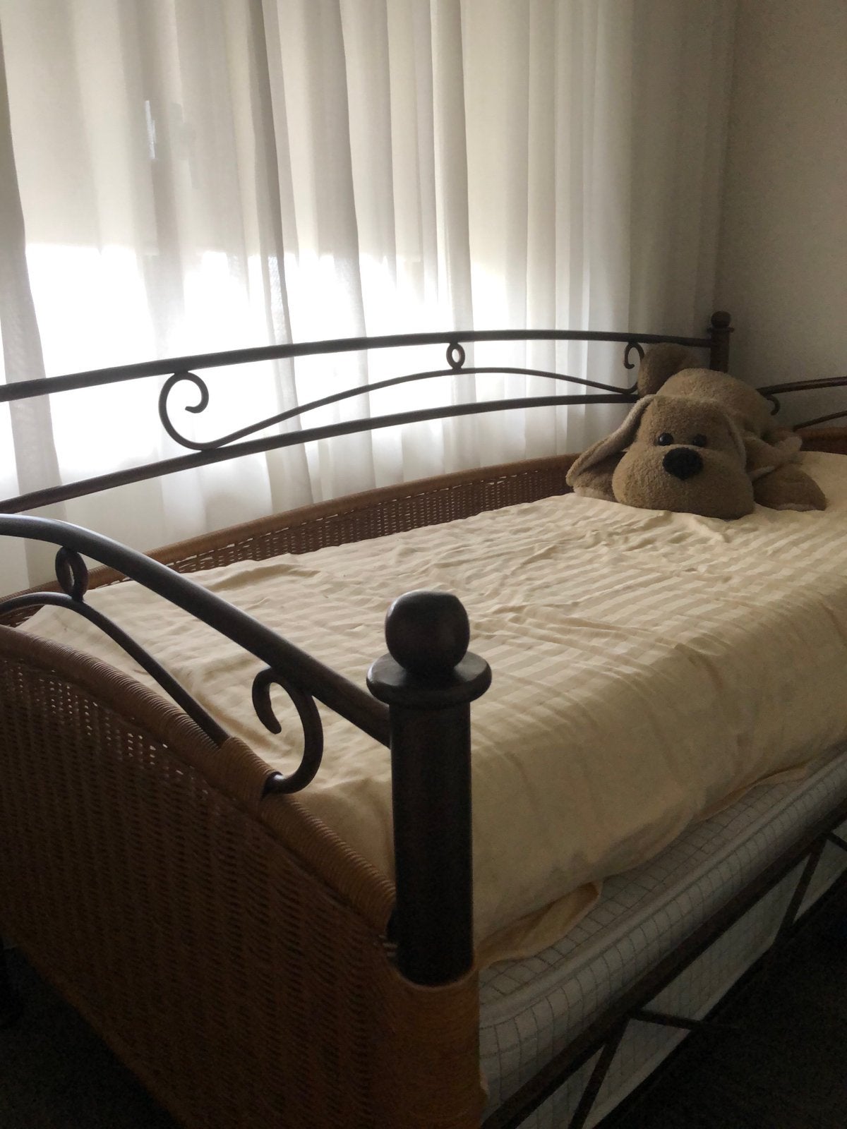 1 persoons bed, 90 cm, Eenpersoons, Wit, Ophalen of Verzenden