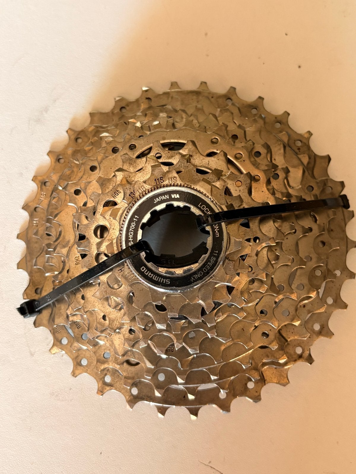 Shimano 11-speed cassette met body, Gebruikt, Staal, Ophalen of Verzenden, Derailleur of Ketting