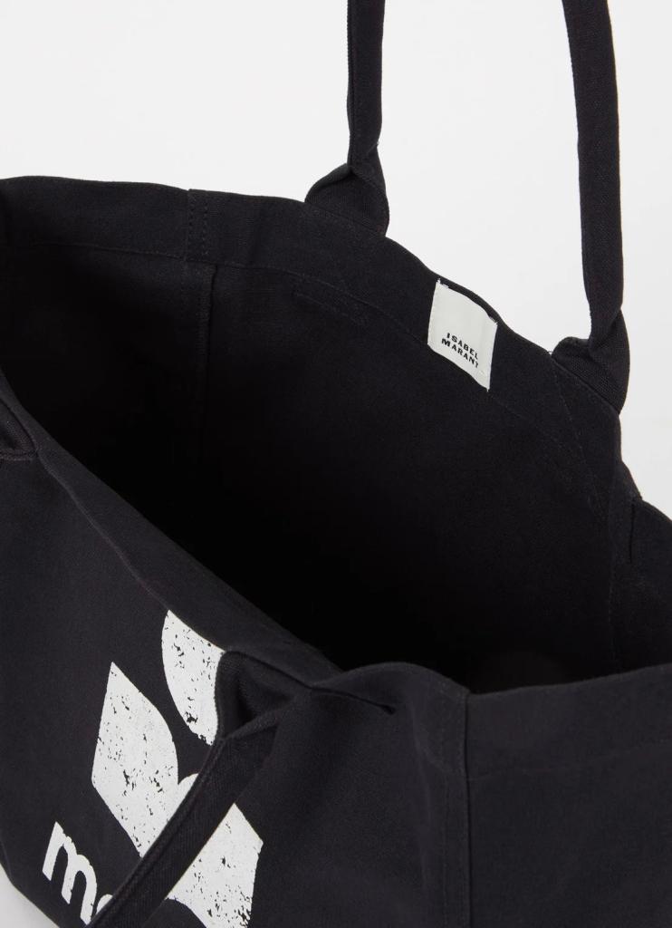 Isabel Marant Yenky Small shopper met logo in glanzend zi..., Zwart, Shopper, Nieuw, Ophalen of Verzenden
