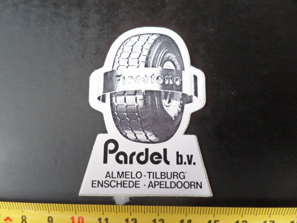 sticker FIRESTONE PARDEL BV Almelo Tilburg Enschede Apeldoor, Ophalen, Zo goed als nieuw