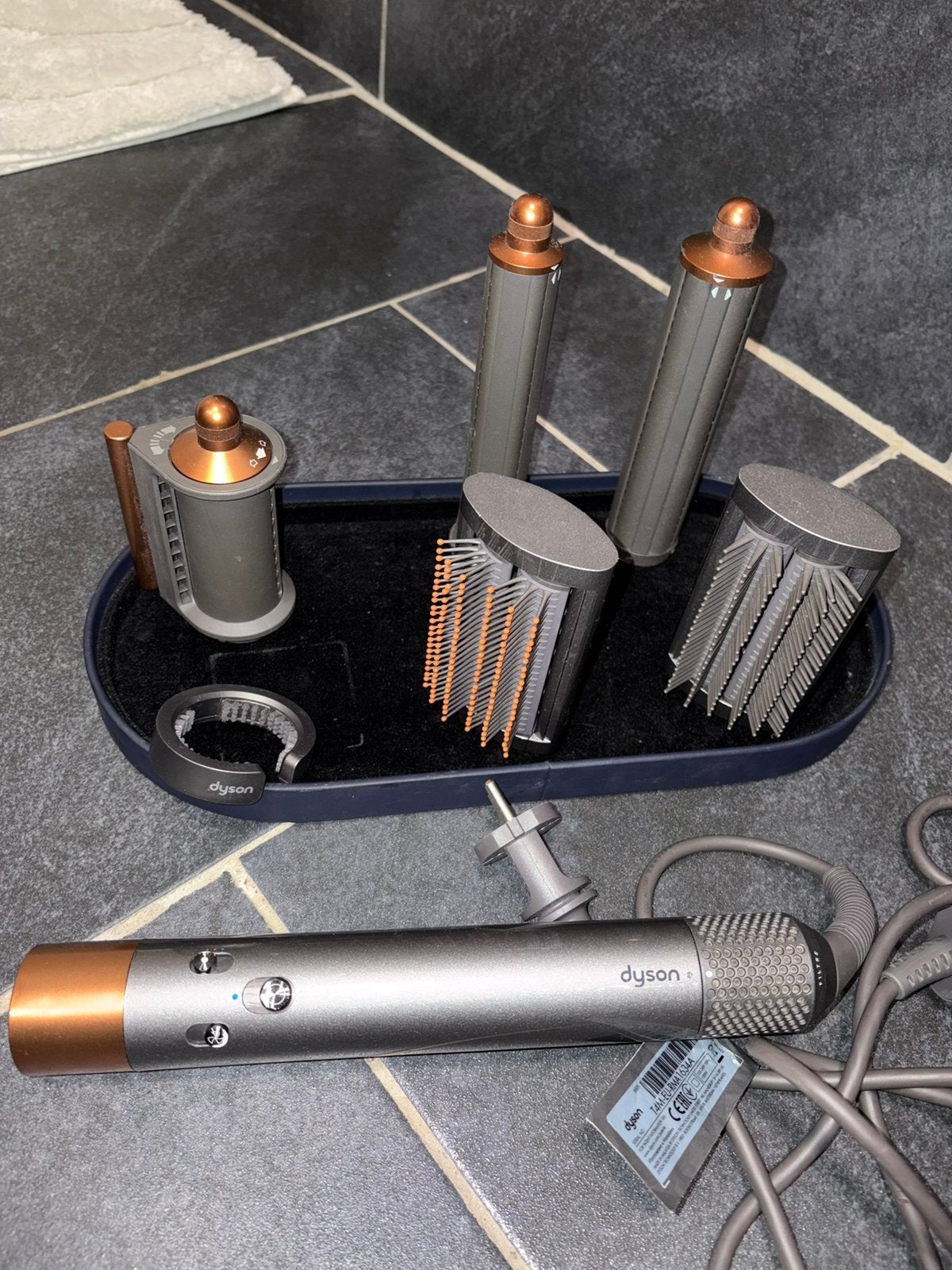 Dyson airwrap multistyler zilver rosegoud, Ophalen of Verzenden, Zo goed als nieuw, Föhn of Haardroger