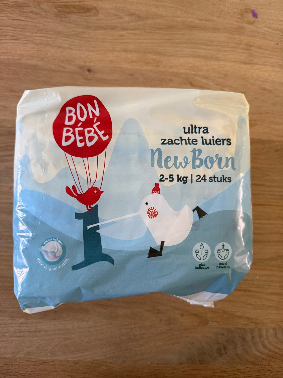 3 pakken Bon Bébé Newborn luiers (2-5 kg), Kinderen en Baby's, Ophalen of Verzenden, Nieuw