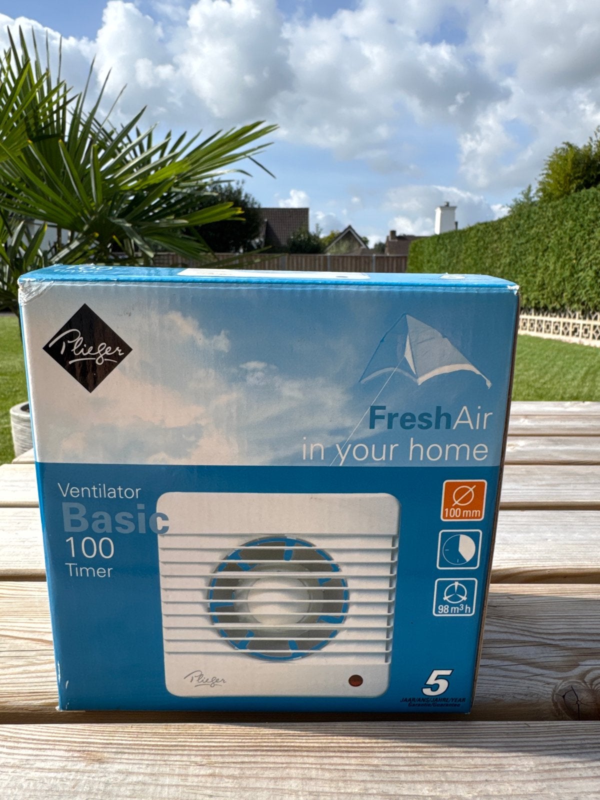 Plieger Ventilator Basic 100 met Timer - Nieuw in doos, Ophalen of Verzenden, Nieuw, Overige