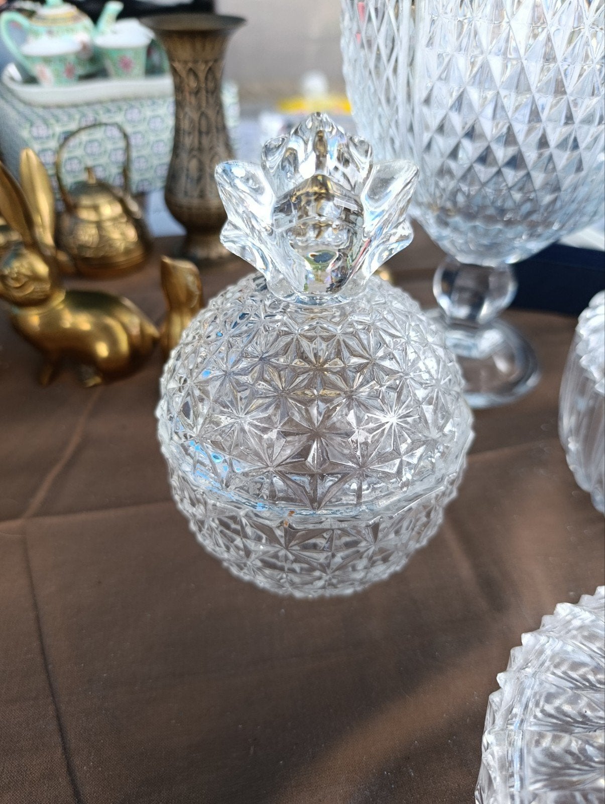 Decoratieve kristallen Ananas Pot, Ophalen of Verzenden