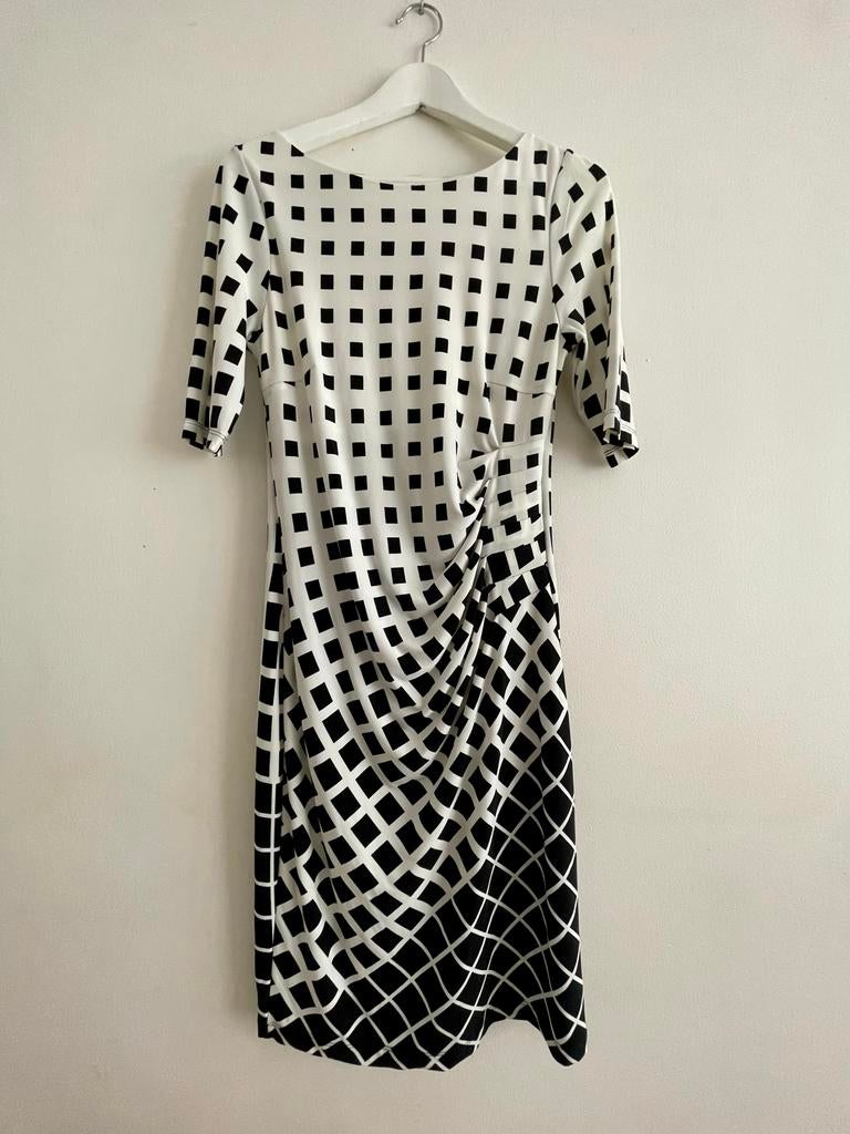 Bodyflirt jurk maat 36 zwart-wit geblokt, Kleding | Dames, Zwart, Ophalen of Verzenden, Knielengte, Maat 36 (S)